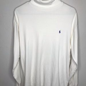 Polo Ralph Lauren White Turtle Neck Long Sleeve Size Large